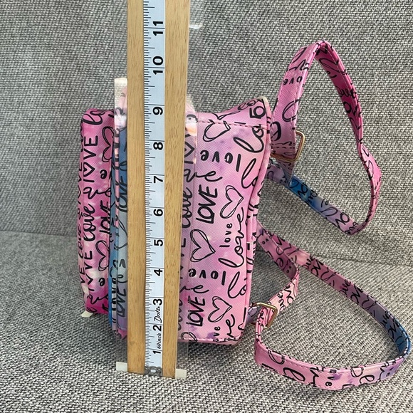Under One Sky Pink Love Print Backpack - Picture 11 of 16